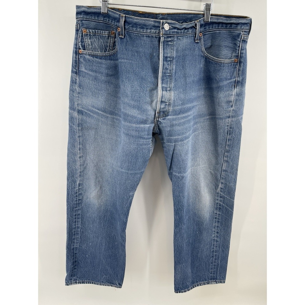 Levis 501 Men's Original Fit Jeans USA Button Fly 90's 40/26 Plus Short Work